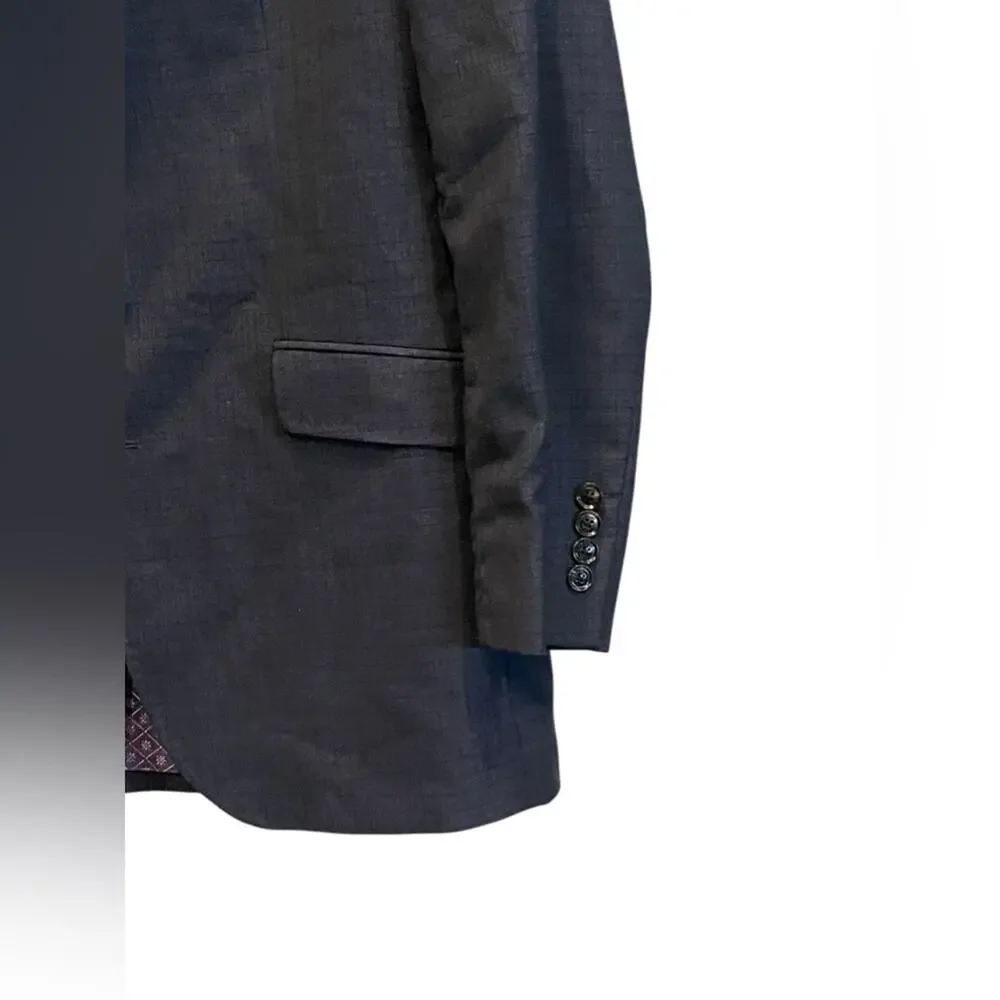 Ted Baker Endurance Blazer Jacket Mens 42R Navy Blue Two Button Lined Wool